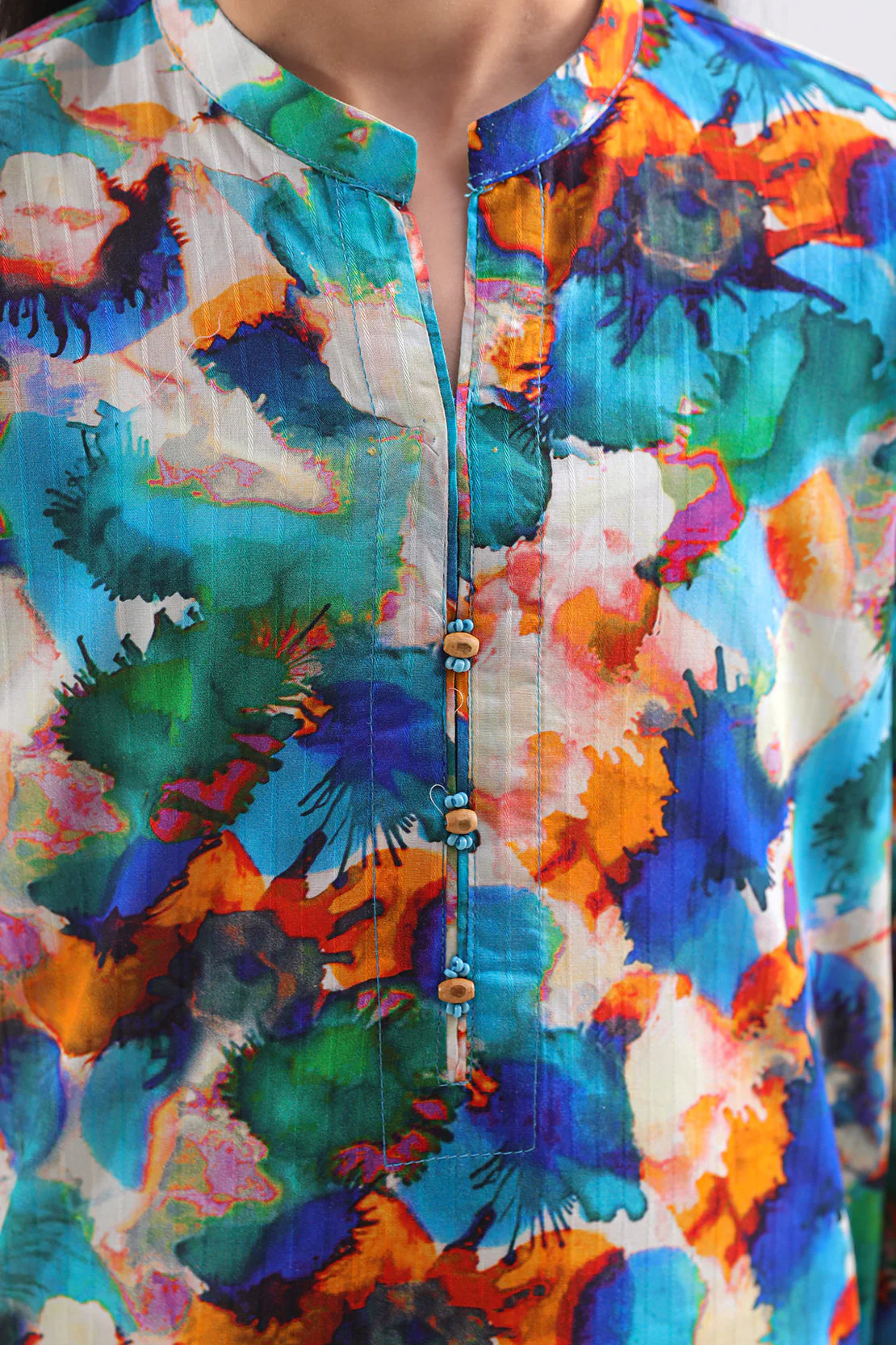 Stitched Printed Lawn Shirt For Kids - Image 4