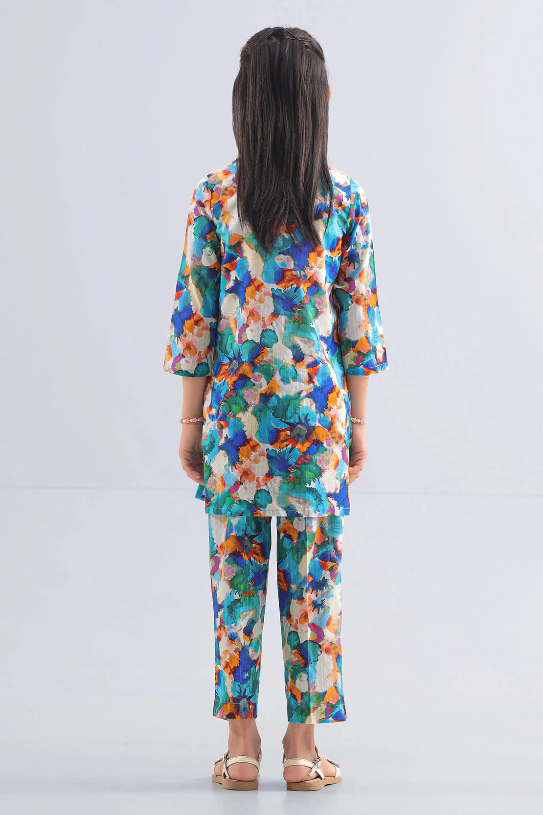 Stitched Printed Lawn Shirt For Kids - Image 6