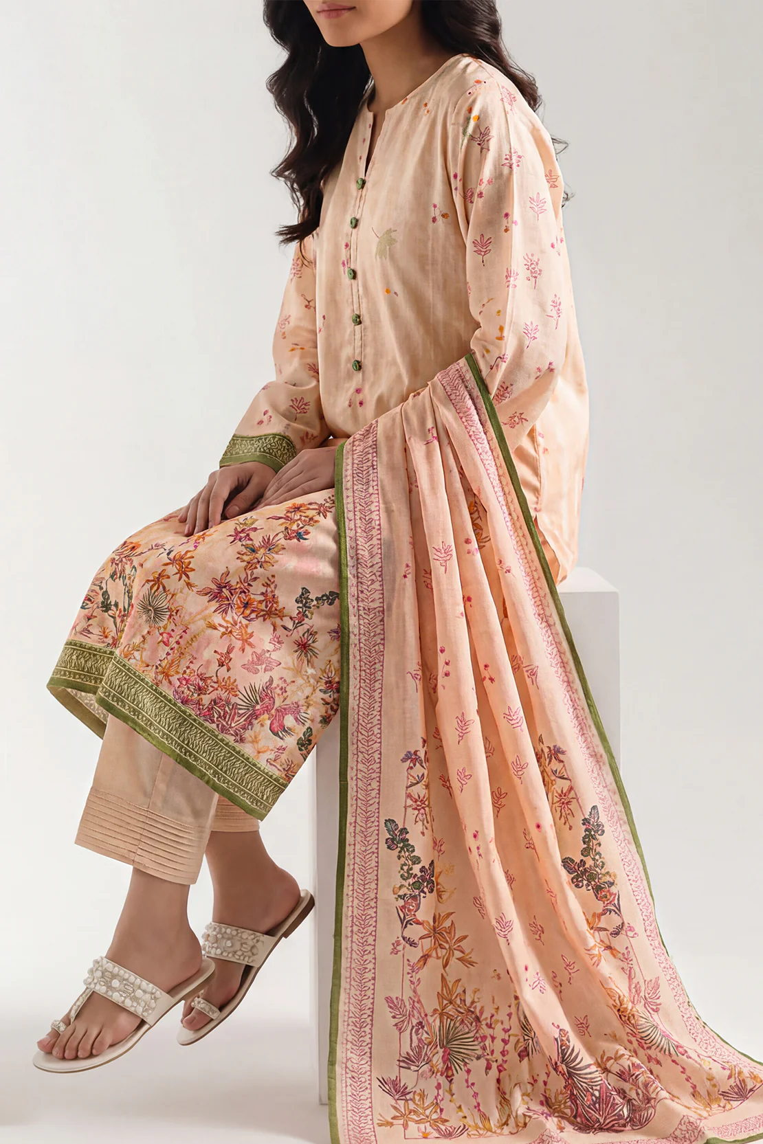 Printed Lawn Stitched 2 Piece (Shirt/Dupatta)