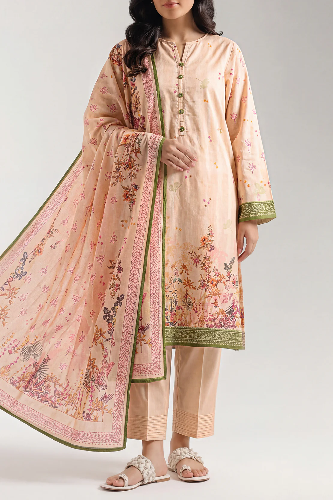 Printed Lawn Stitched 2 Piece (Shirt/Dupatta) - Image 2