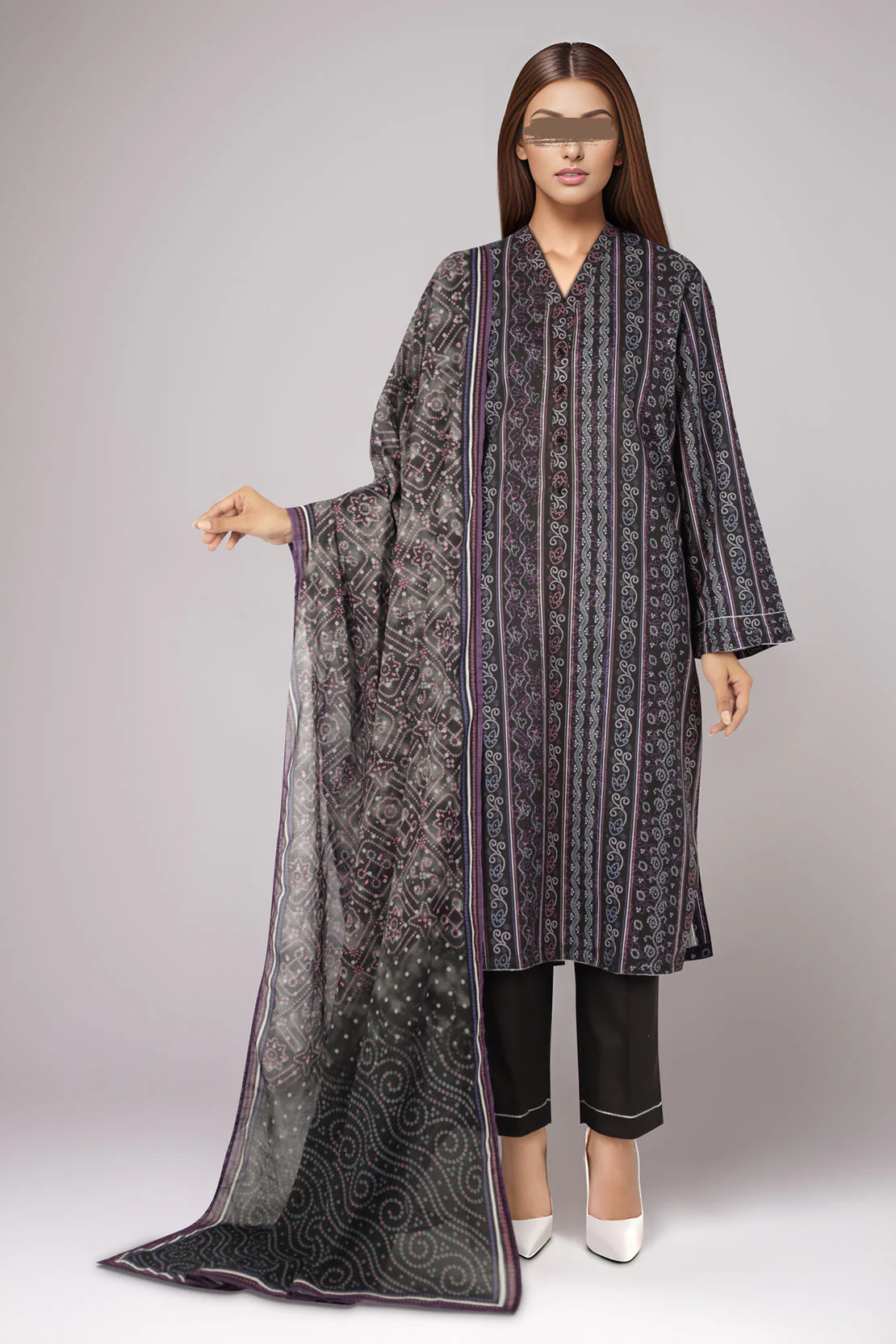 Printed Lawn Stitched 2 Piece (Shirt/Dupatta)