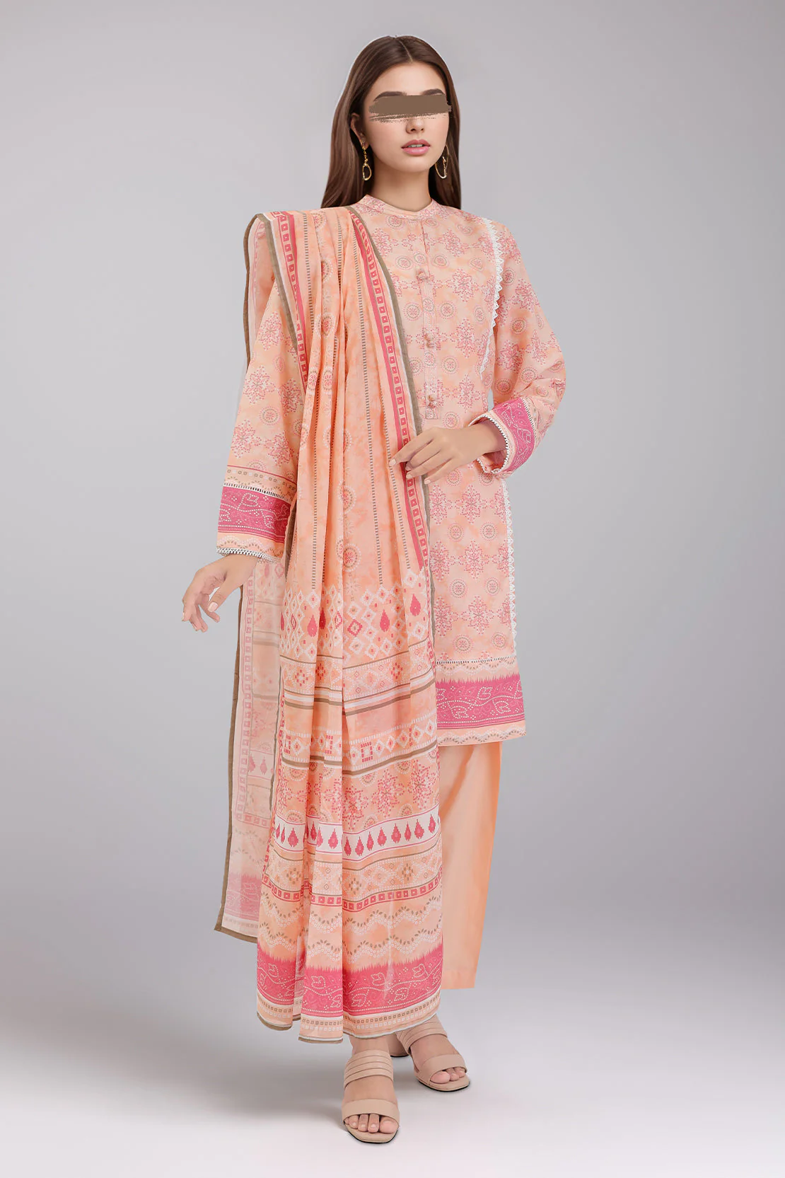 Printed Lawn Stitched 2 Piece (Shirt/Dupatta)