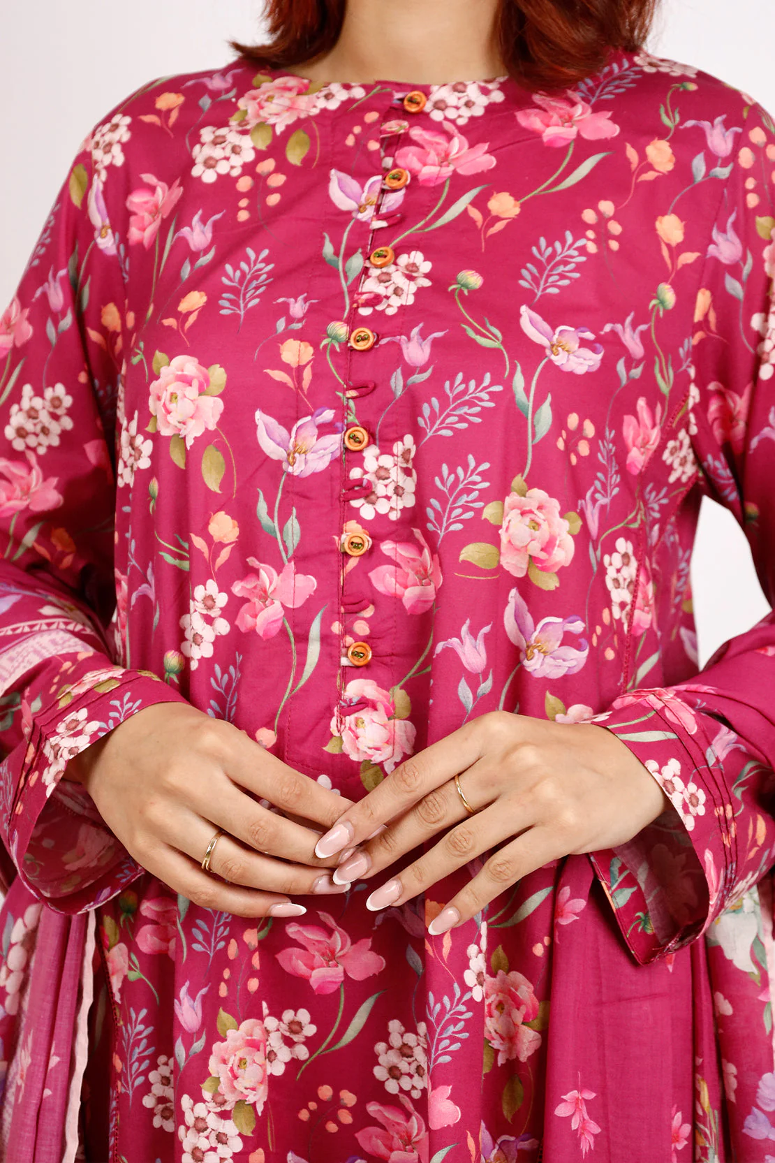 Printed Lawn Stitched 2 Piece (Shirt/Dupatta) - Image 3
