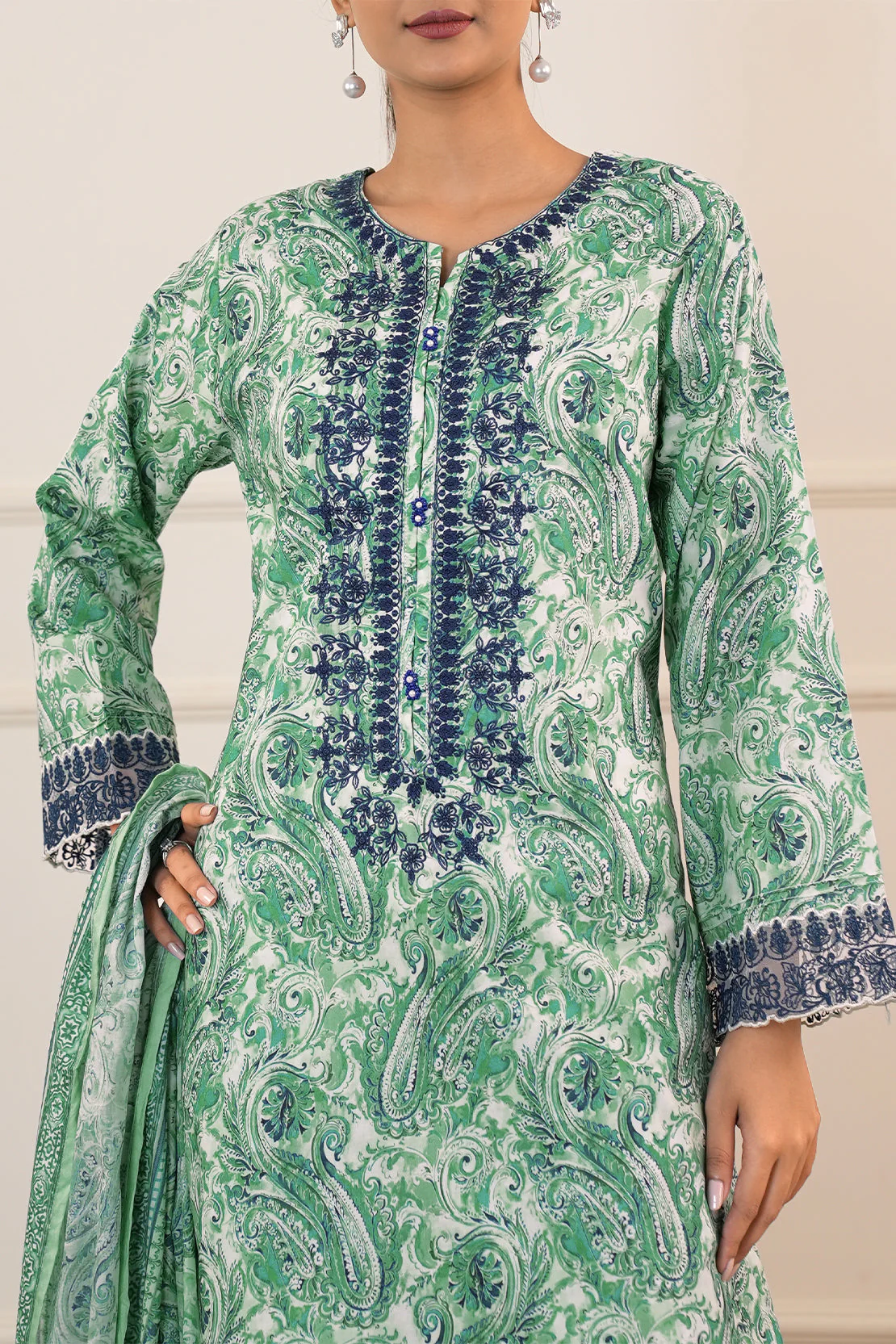 Printed Lawn Stitched 2 Piece (Shirt/Dupatta)