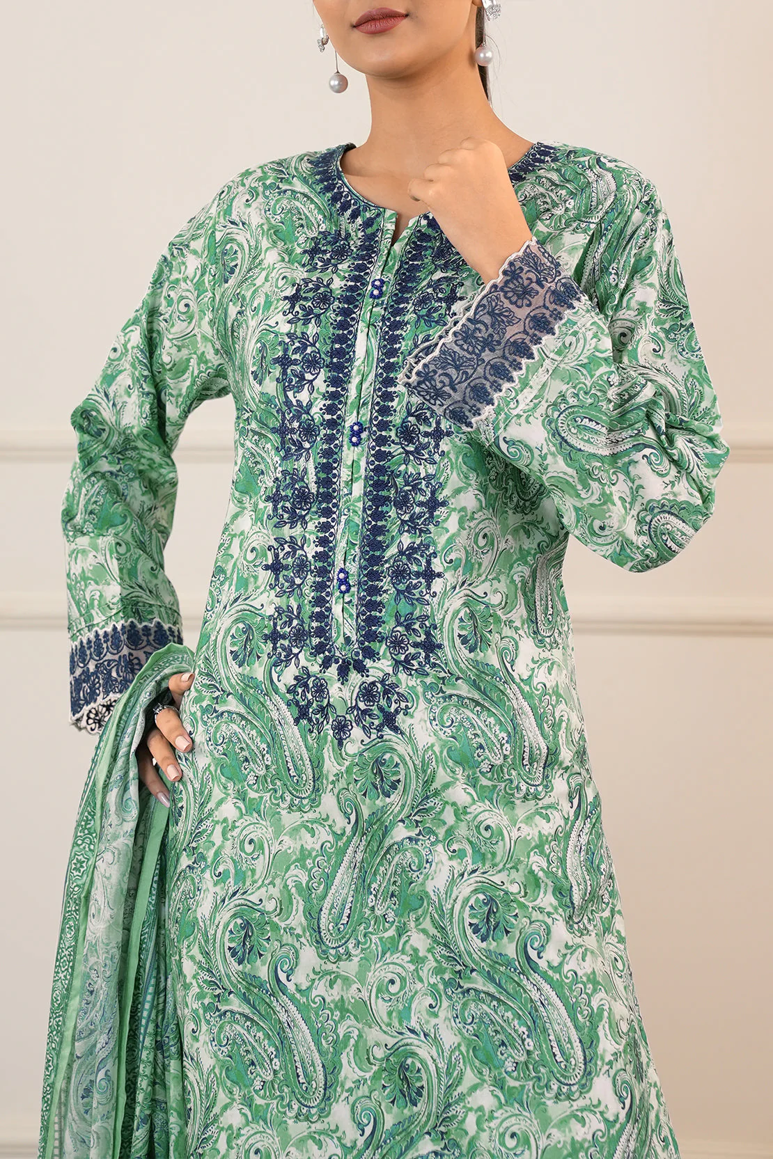 Printed Lawn Stitched 2 Piece (Shirt/Dupatta) - Image 6