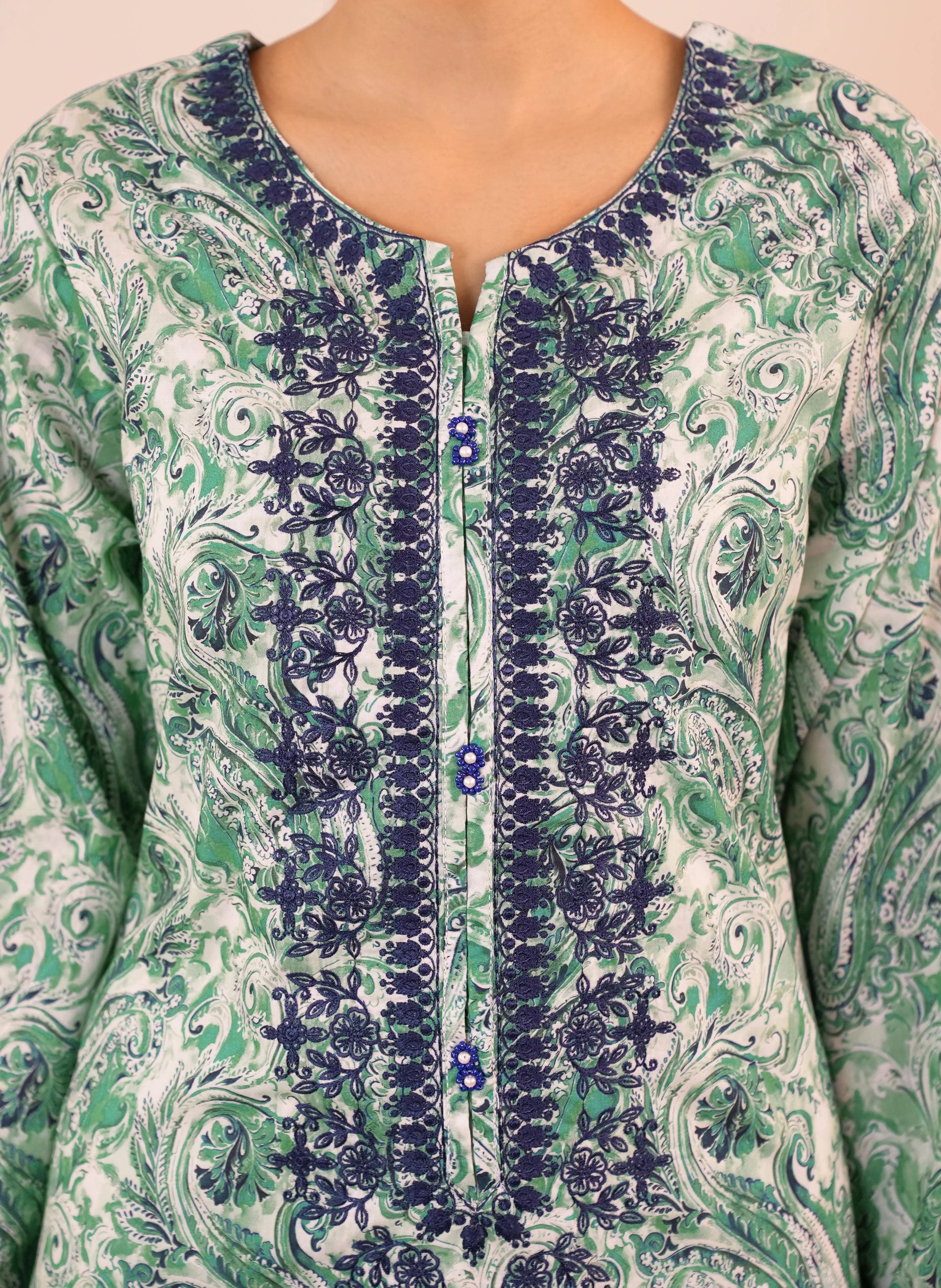 Printed Lawn Stitched 2 Piece (Shirt/Dupatta) - Image 7