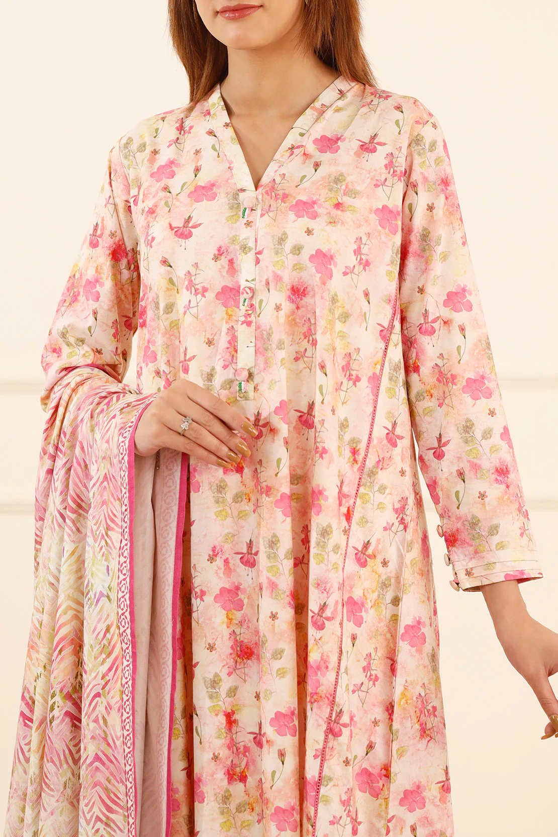 Printed Lawn Stitched 2 Piece (Shirt/Dupatta)