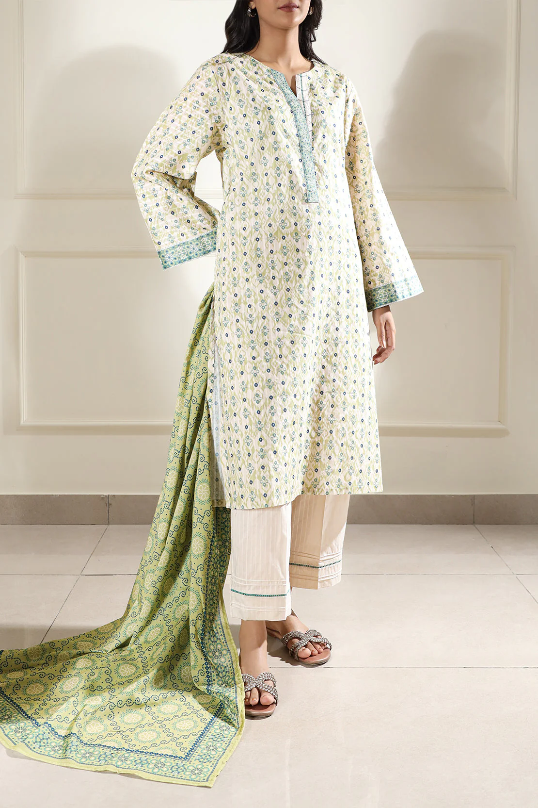 Printed Lawn Stitched 2 Piece (Shirt/Dupatta) - Image 4