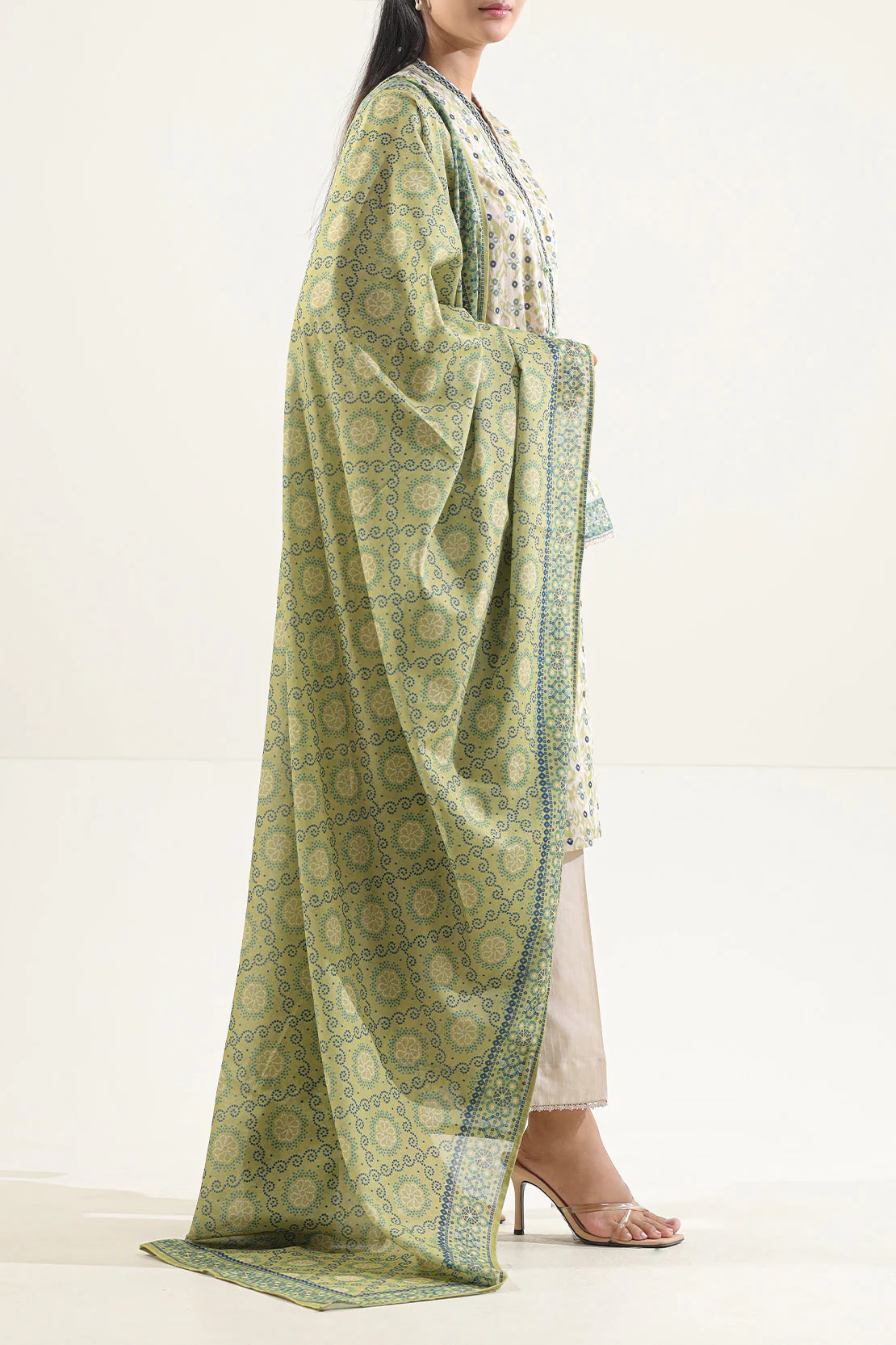 Printed Lawn Stitched 2 Piece (Shirt/Dupatta) - Image 2