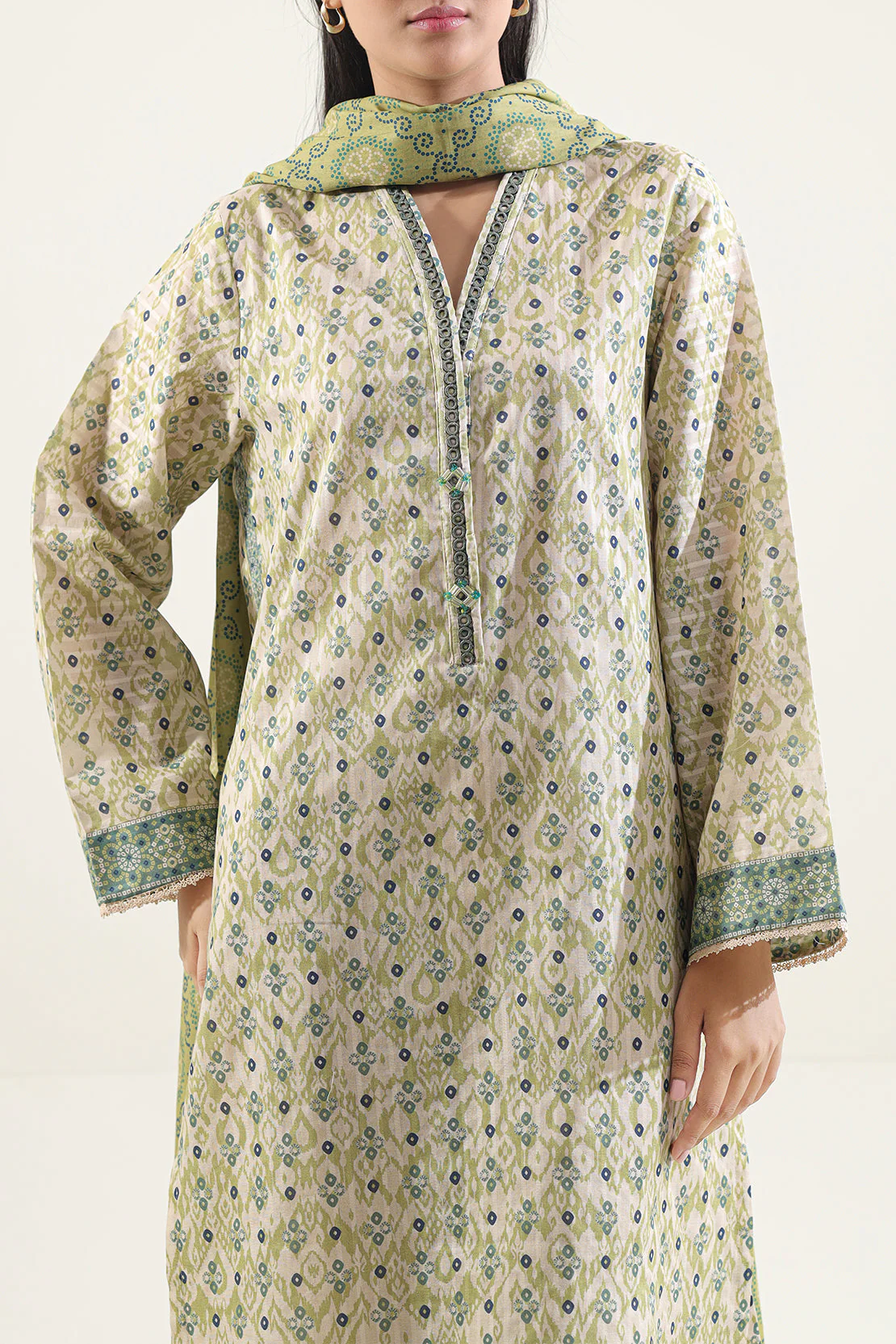 Printed Lawn Stitched 2 Piece (Shirt/Dupatta) - Image 3