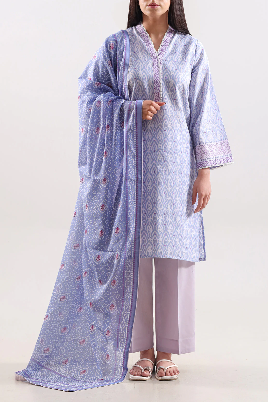 Printed lawn Stitched 2 Piece (Shirt/Dupatta)