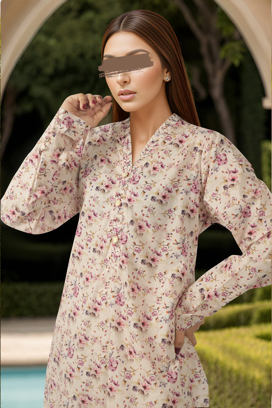 Printed Lawn Stitched 2 Piece (Shirt/Trouser) - Image 3