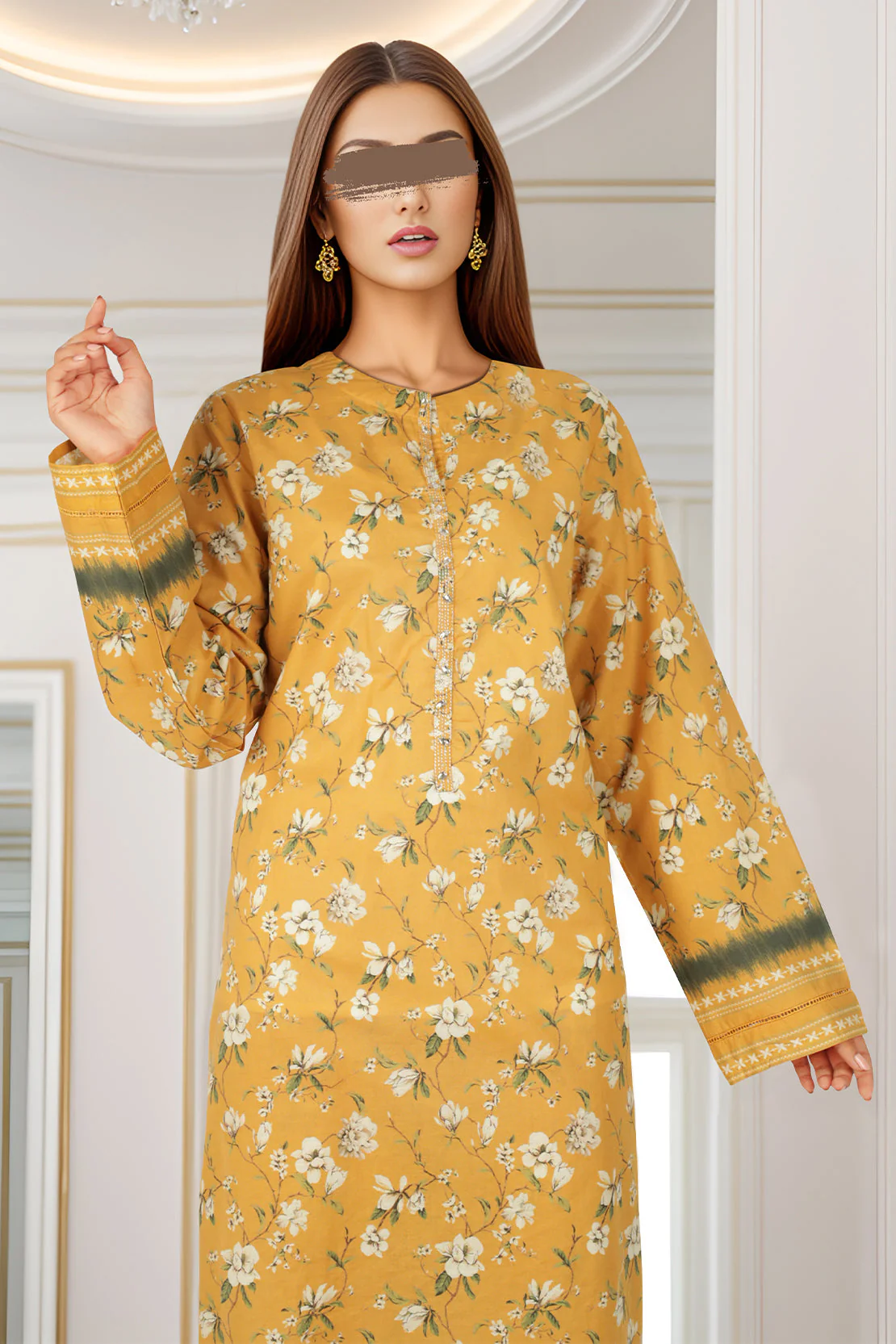 Printed Lawn Stitched 2 Piece (Shirt/Trouser) - Image 3