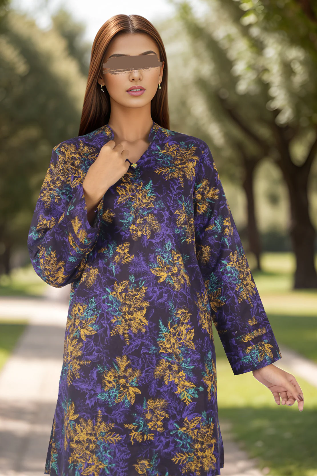 Printed Lawn Stitched 2 Piece (Shirt/Trouser) - Image 4