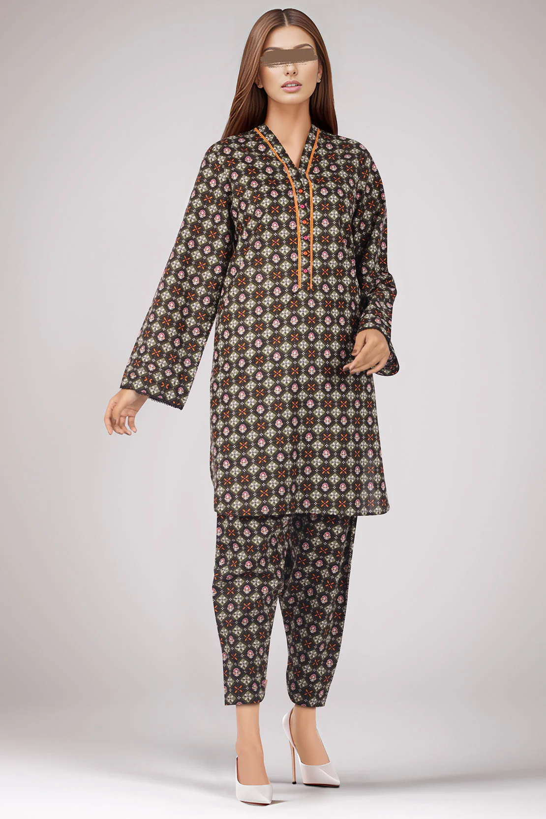 Printed Lawn Stitched 2 Piece (Shirt/Trouser) - Image 2