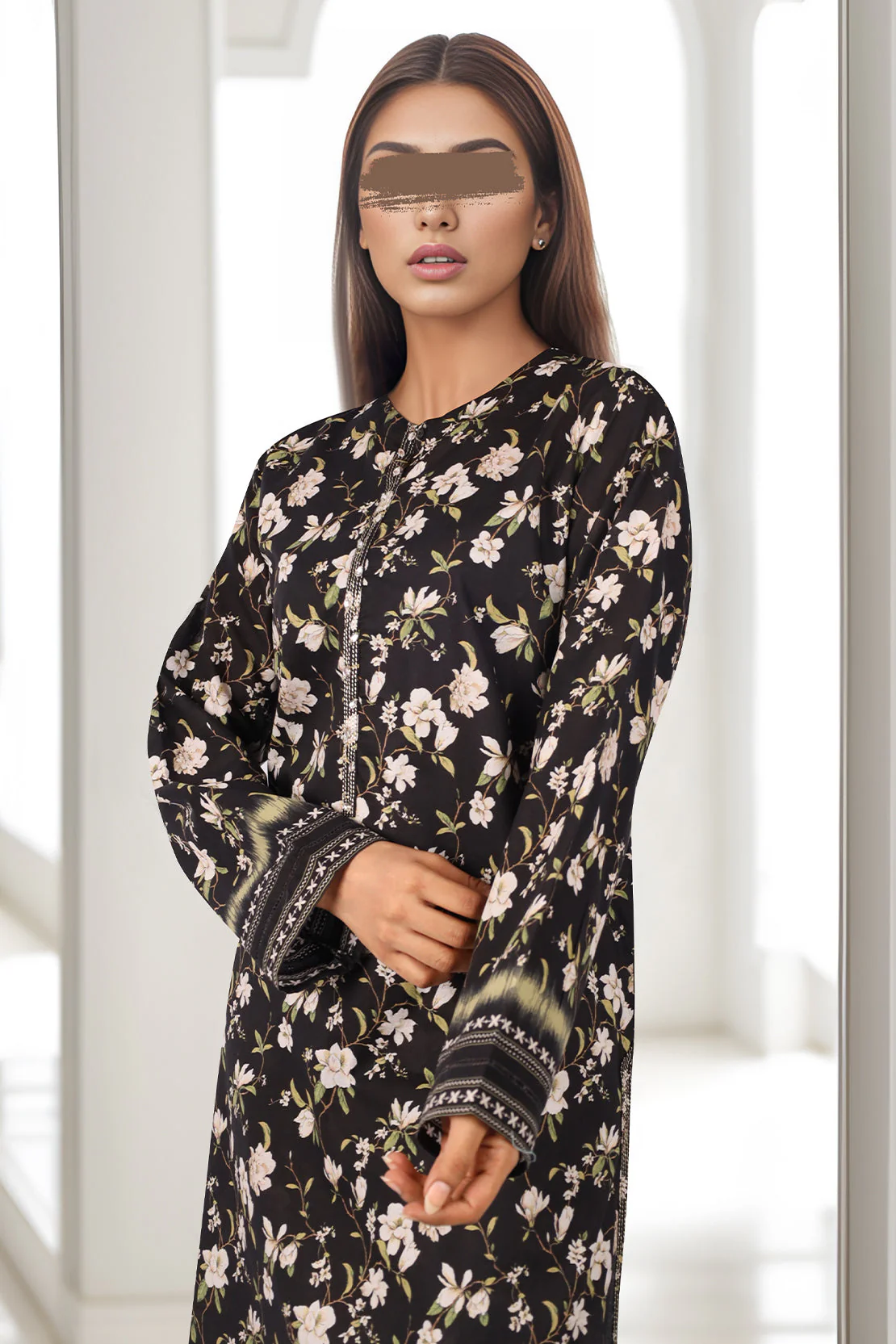 Printed Lawn Stitched 2 Piece (Shirt/Trouser) - Image 3