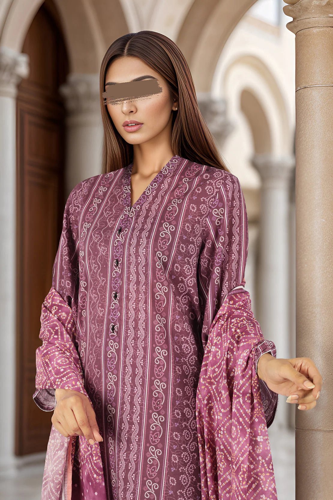 Printed Lawn Stitched 2 Piece (Shirt/Trouser) - Image 3