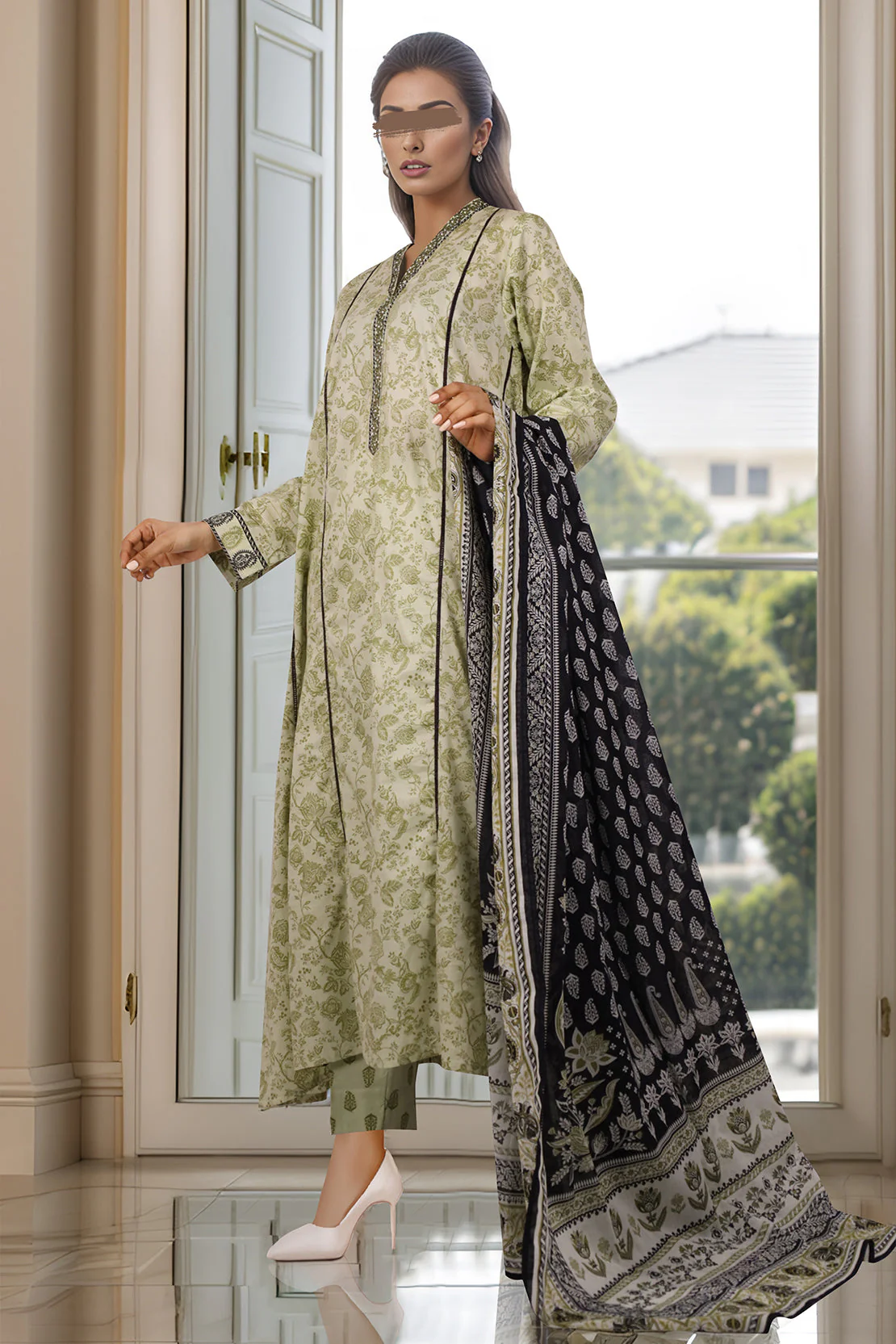 Printed Lawn Stitched 2 Piece (Shirt/Trouser) - Image 2