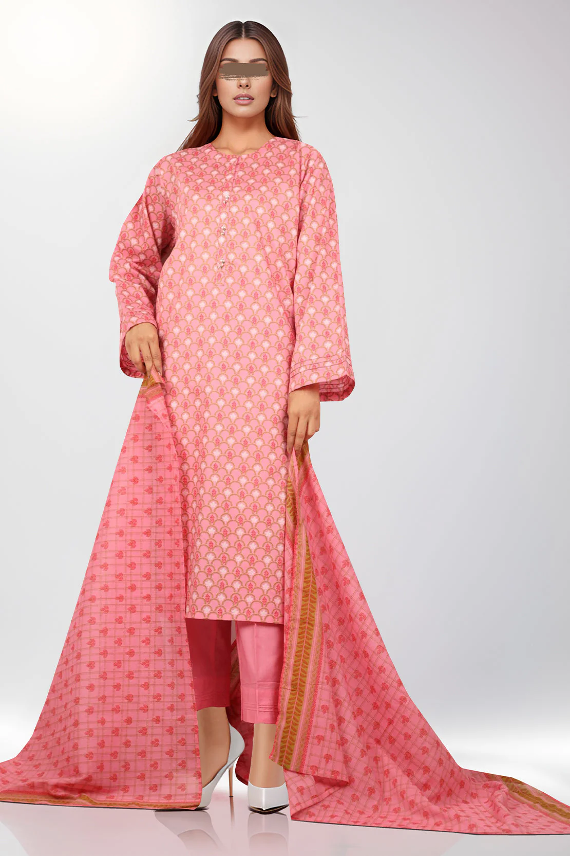 Printed Lawn Stitched 2 Piece (Shirt/Trouser)