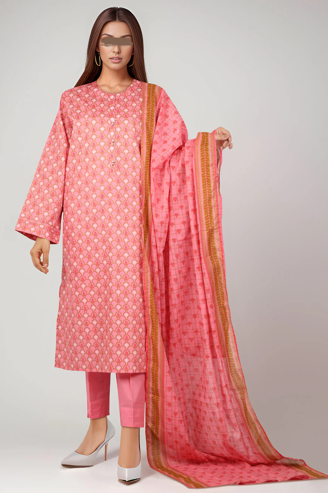 Printed Lawn Stitched 2 Piece (Shirt/Trouser) - Image 2