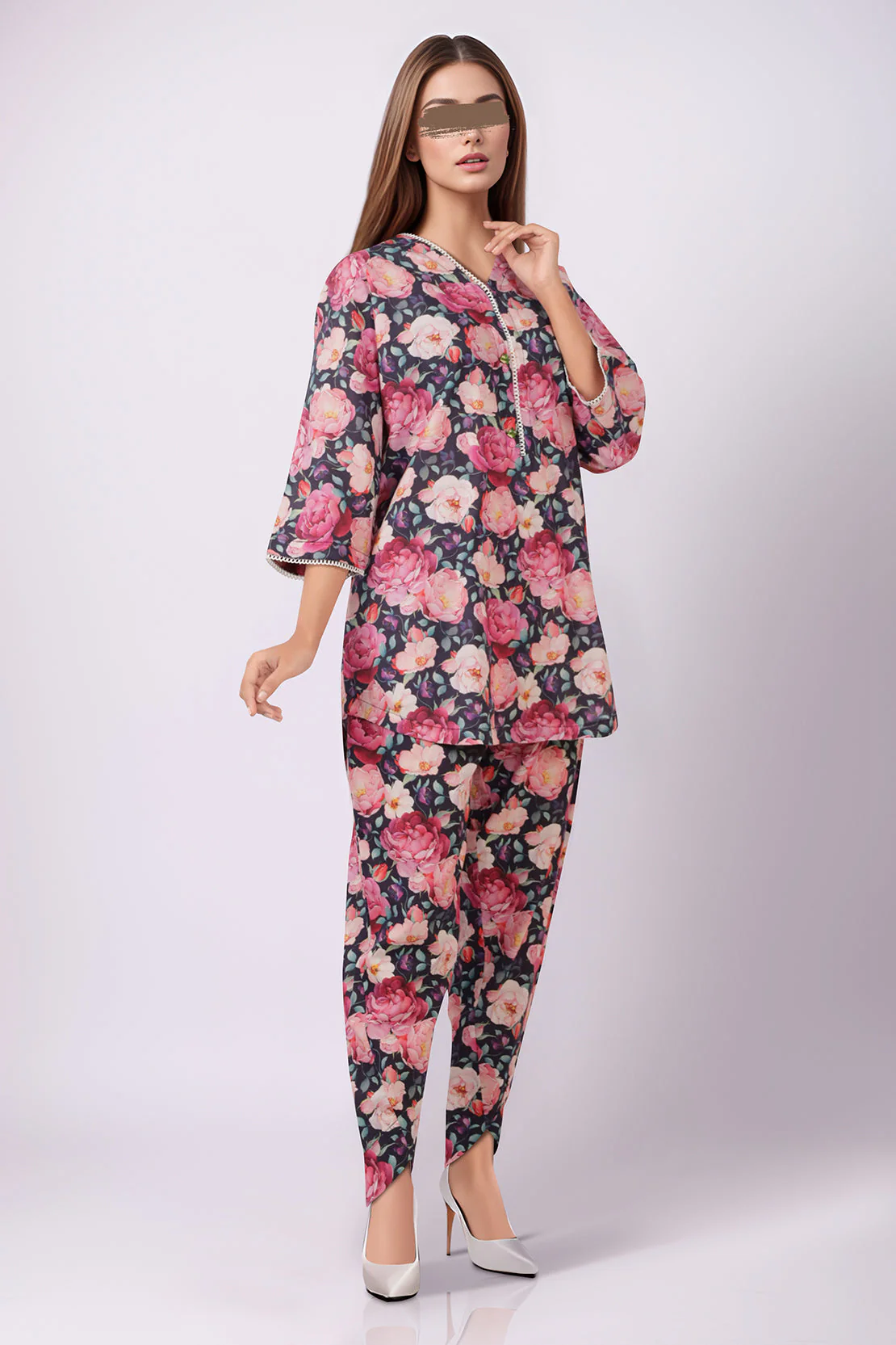 Printed Lawn Stitched 2 Piece (Shirt/Trouser) - Image 3