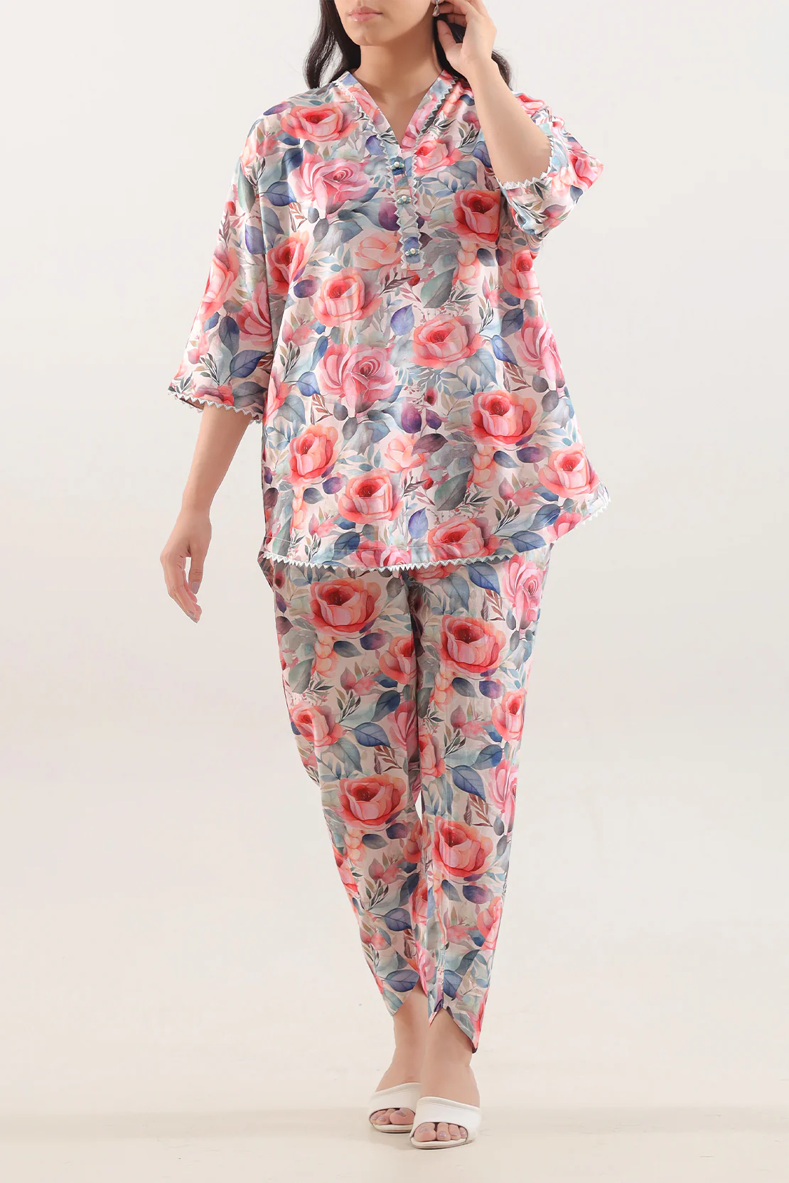 Printed Lawn Stitched 2 Piece (Shirt/Trouser)