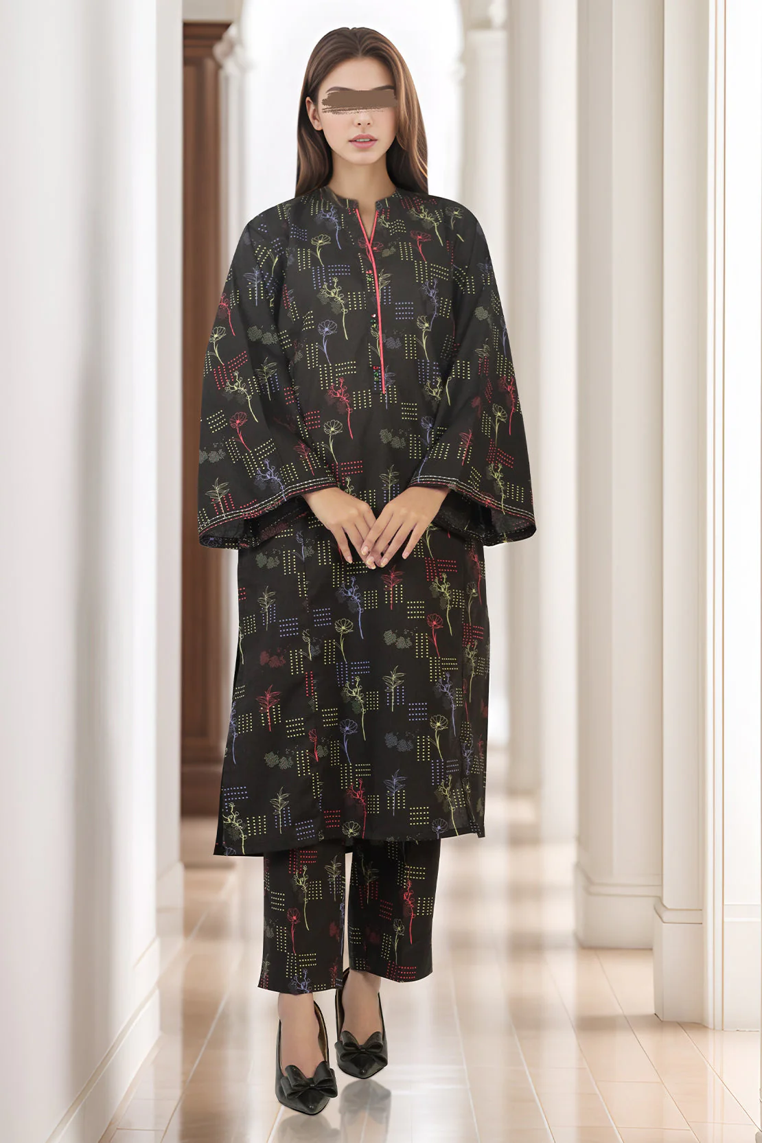 Printed Lawn Stitched 2 Piece (Shirt/Trouser)