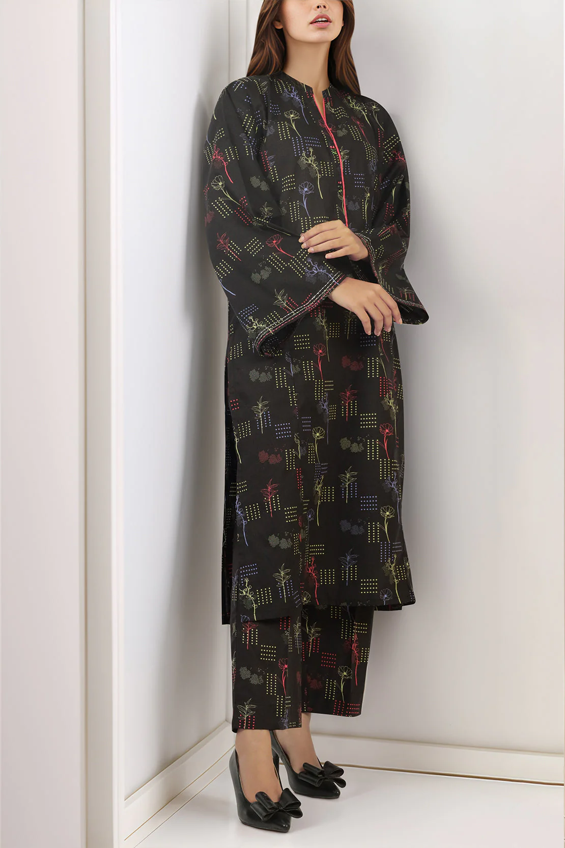 Printed Lawn Stitched 2 Piece (Shirt/Trouser) - Image 2