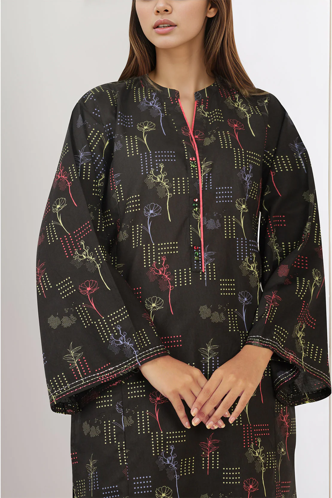 Printed Lawn Stitched 2 Piece (Shirt/Trouser) - Image 3