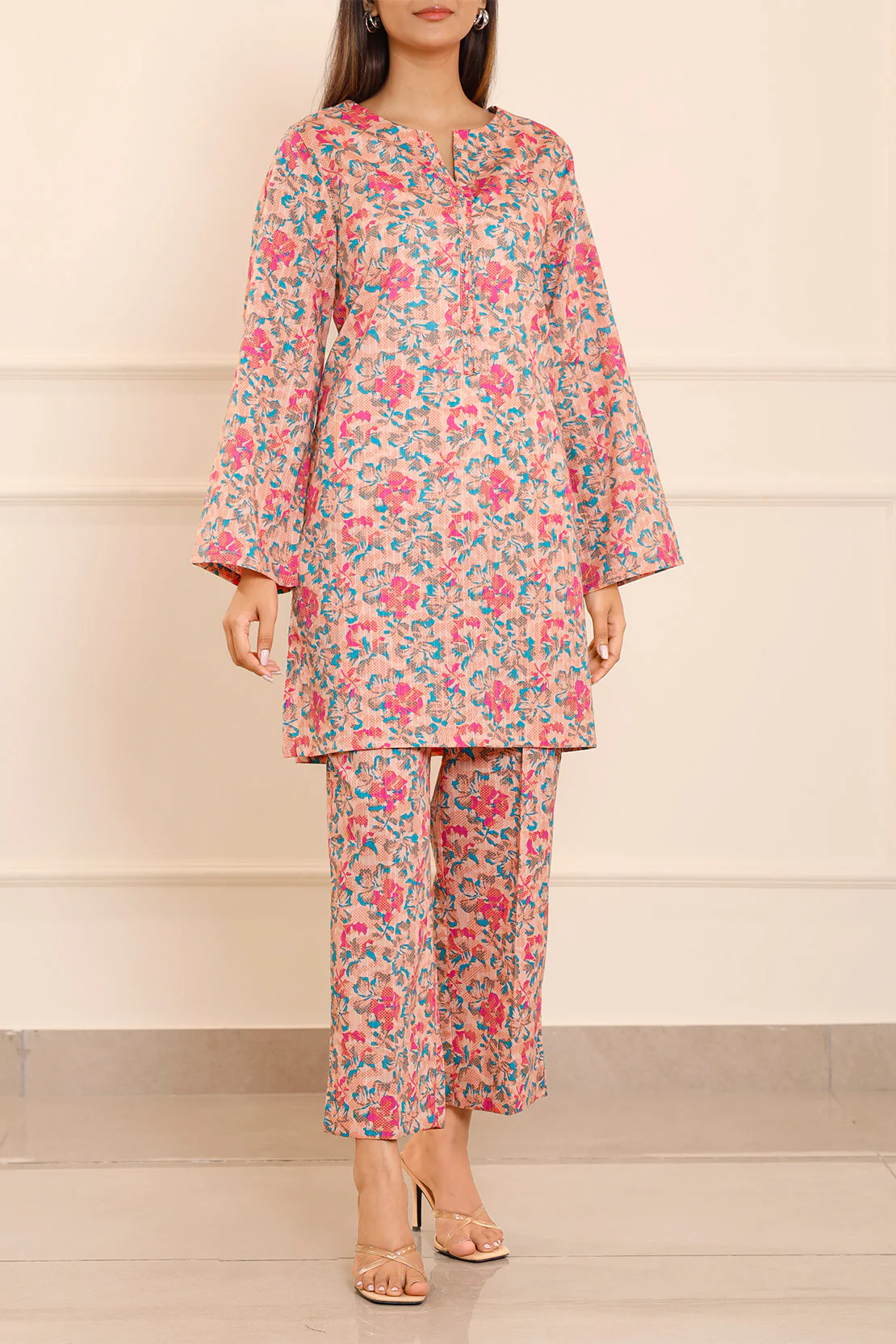 Printed Lawn Stitched 2 Piece (Shirt/Trouser) - Image 2