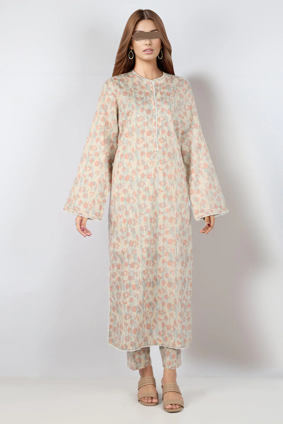 Printed Lawn Stitched 2 Piece (Shirt/Trouser)
