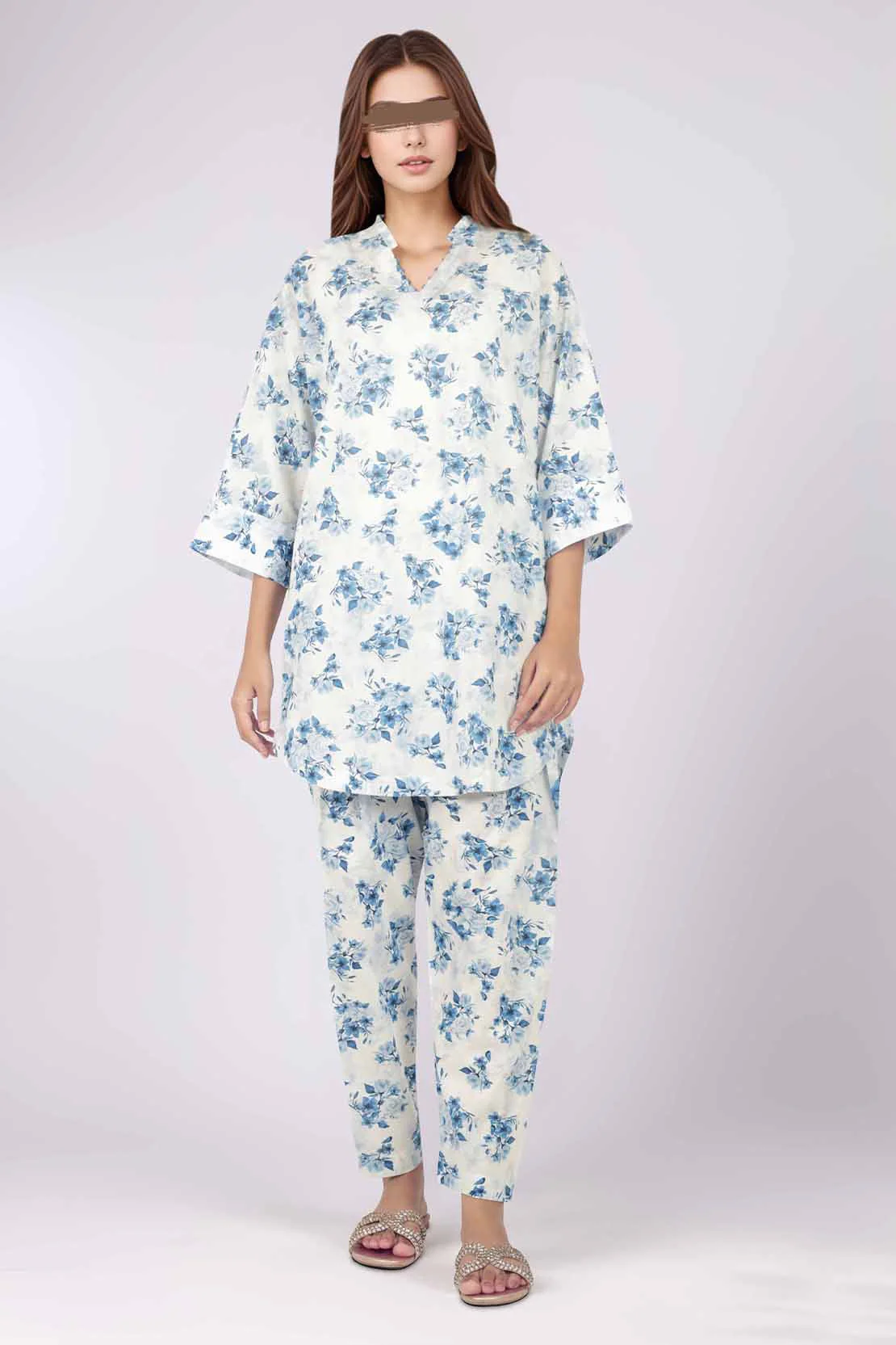 Printed Lawn Stitched 2 Piece (Shirt/Trouser) - Image 2
