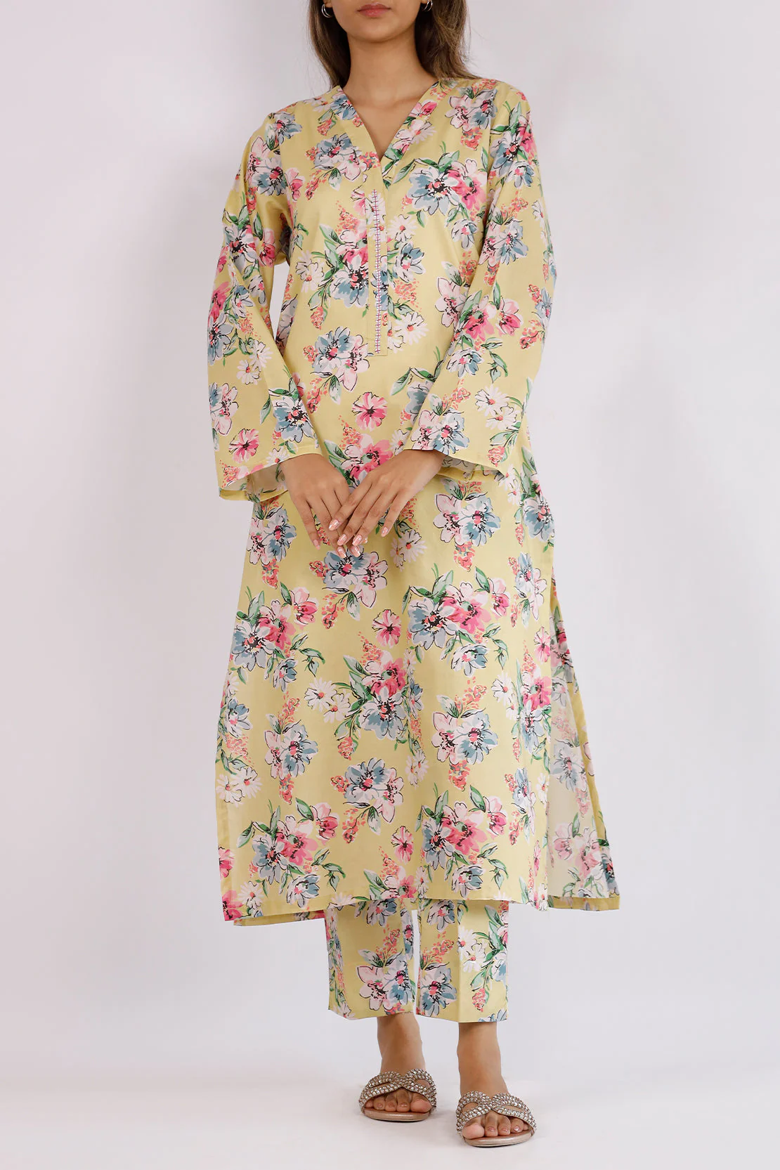 Printed Lawn Stitched 2 Piece (Shirt/Trouser)