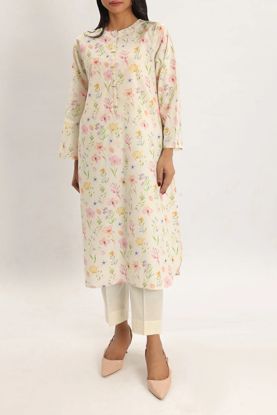 Printed Lawn Stitched 2 Piece (Shirt/Trouser)