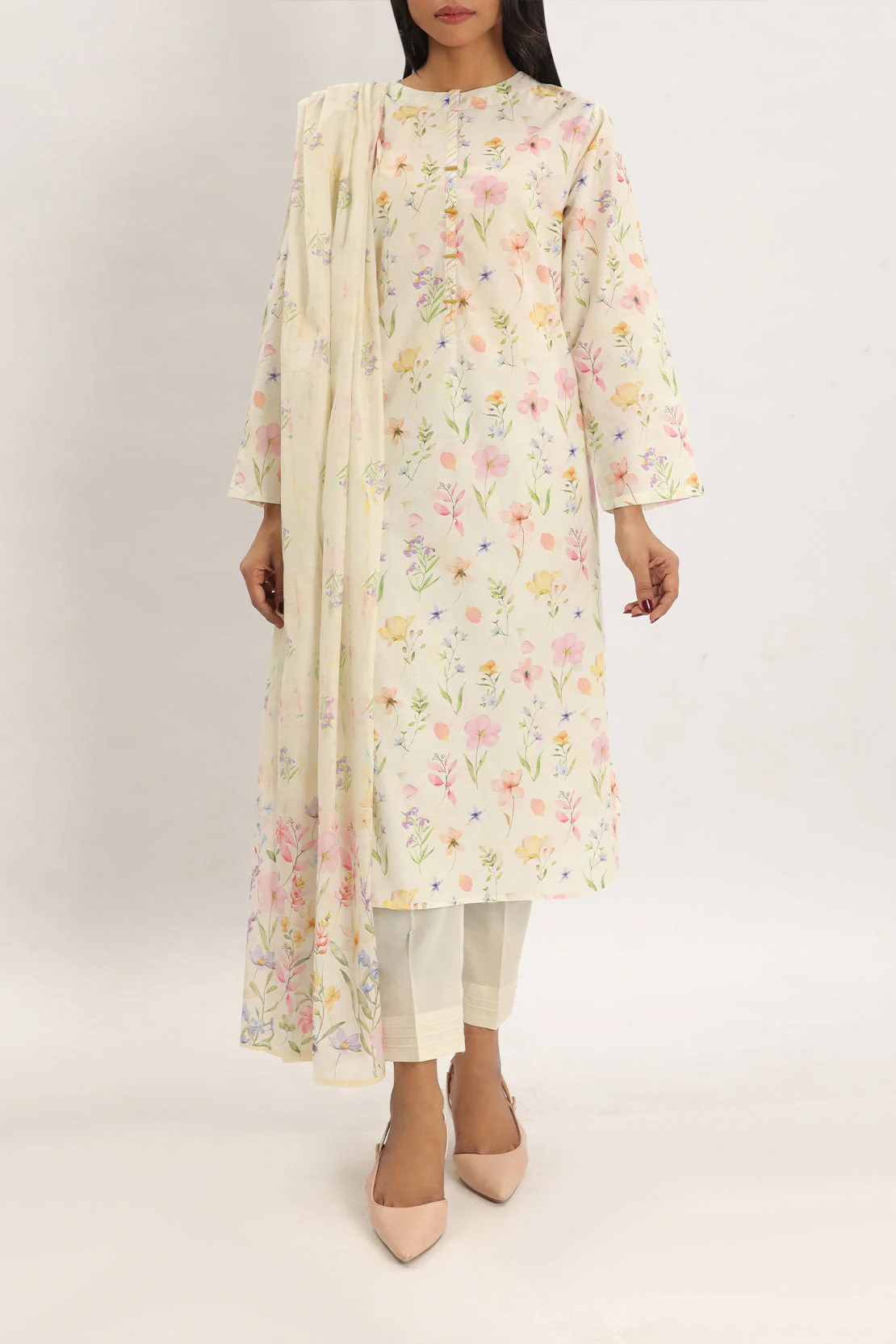 Printed Lawn Stitched 2 Piece (Shirt/Trouser) - Image 2
