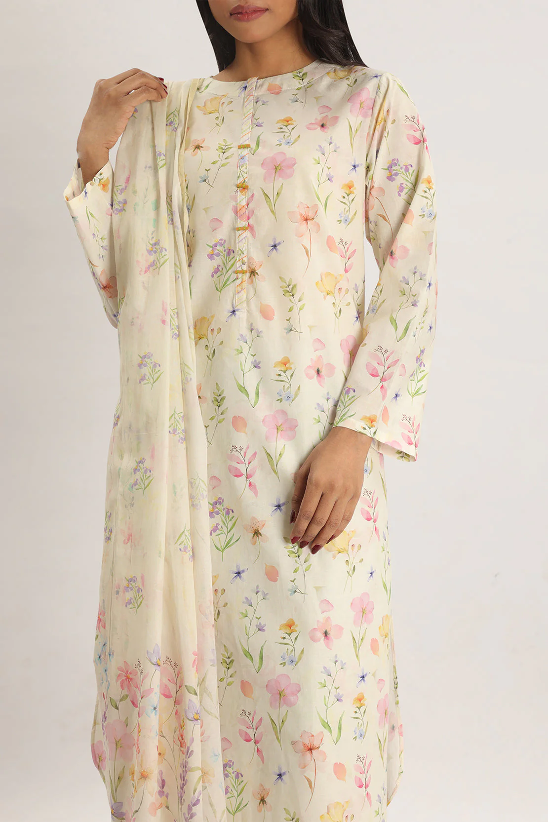 Printed Lawn Stitched 2 Piece (Shirt/Trouser) - Image 3