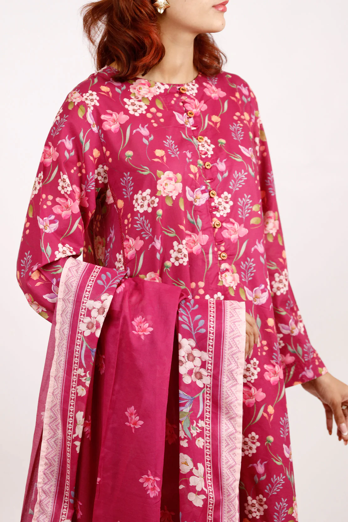 Printed Lawn Stitched 2 Piece (Shirt/Trouser) - Image 2