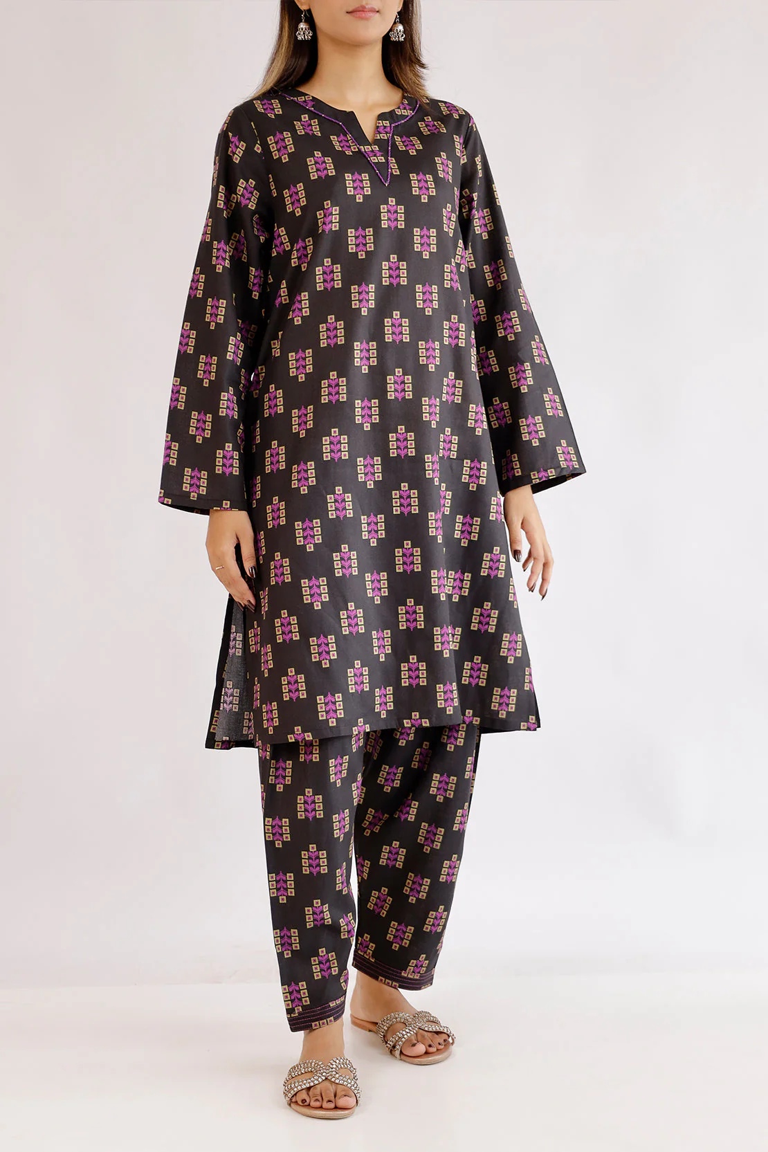 Printed Lawn Stitched 2 Piece (Shirt/Trouser)