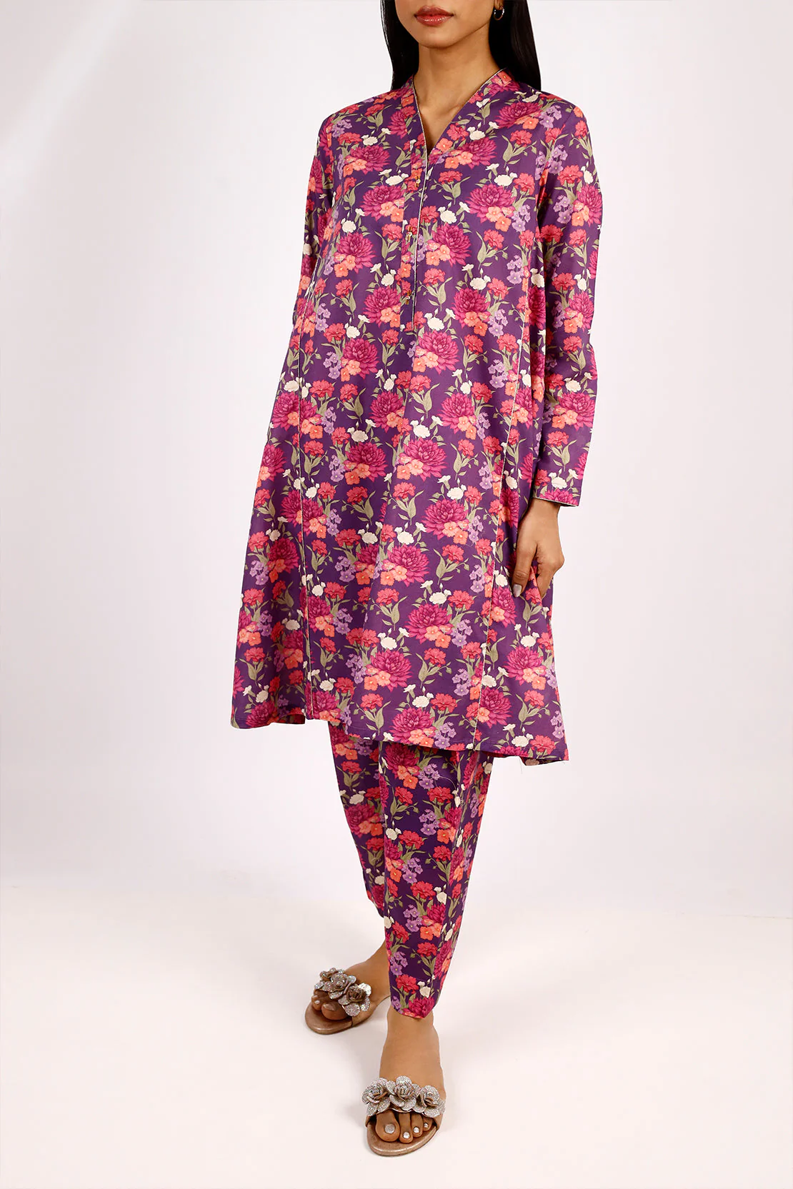 Printed Lawn Stitched 2 Piece (Shirt/Trouser)