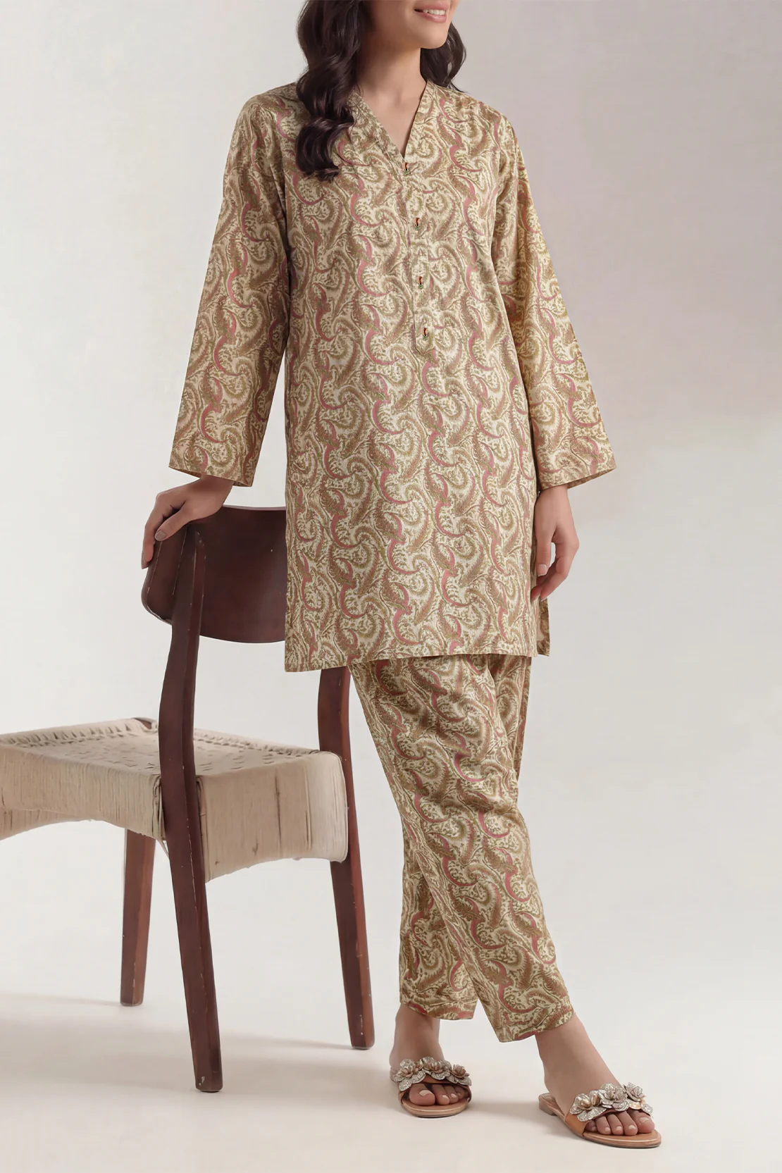 Printed Lawn Stitched 2 Piece (Shirt/Trouser)