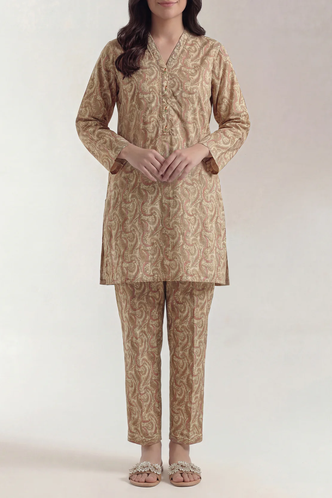Printed Lawn Stitched 2 Piece (Shirt/Trouser) - Image 2