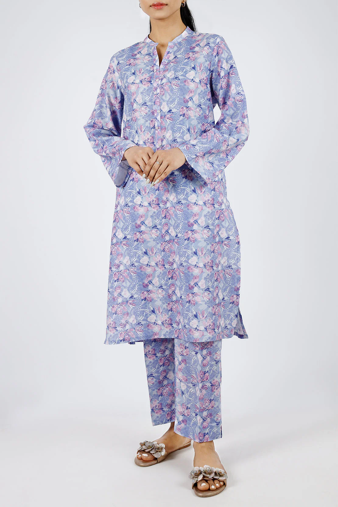 Printed Lawn Stitched 2 Piece (Shirt/Trouser) - Image 2