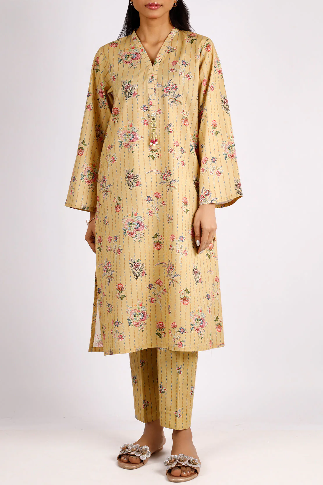 Printed Lawn Stitched 2 Piece (Shirt/Trouser) - Image 2
