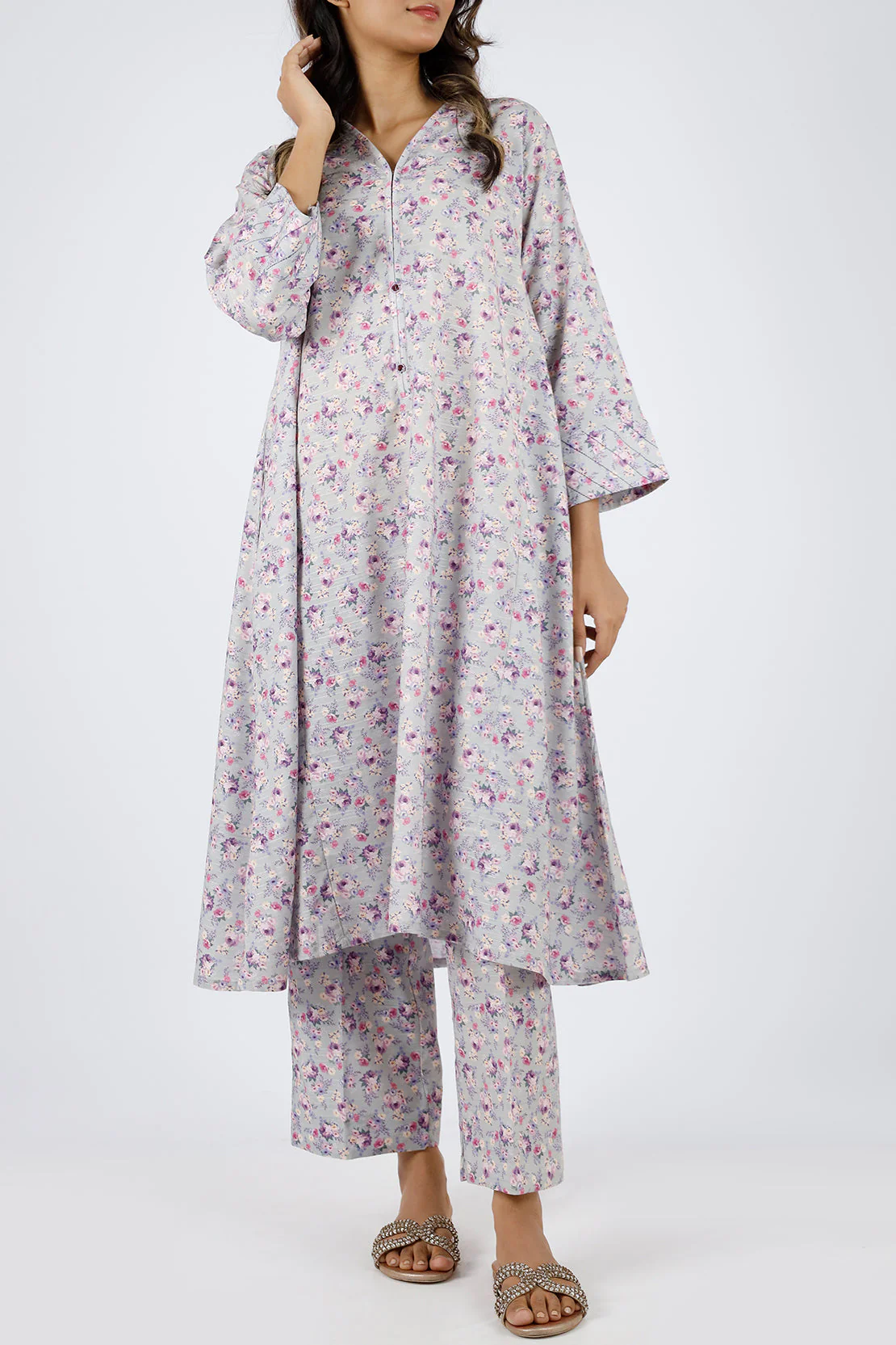 Printed Lawn Stitched 2 Piece (Shirt/Trouser)