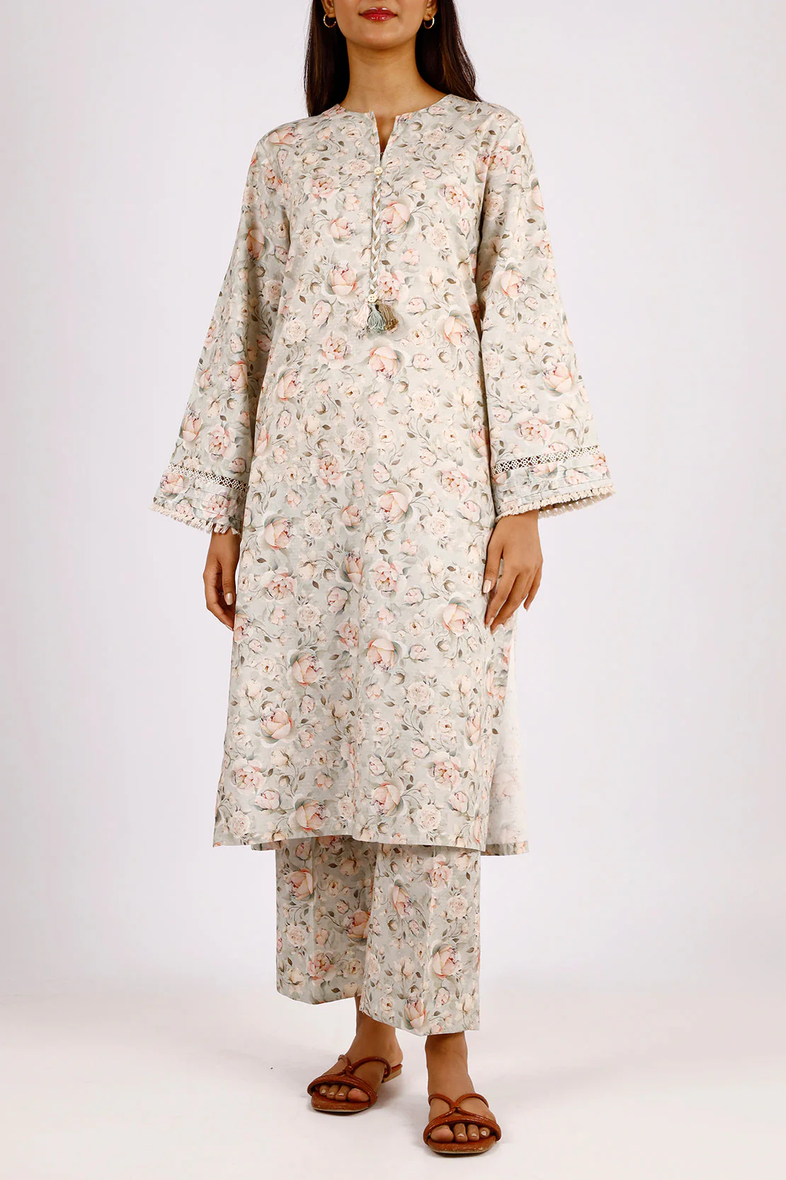 Printed Lawn Stitched 2 Piece (Shirt/Trouser) - Image 2