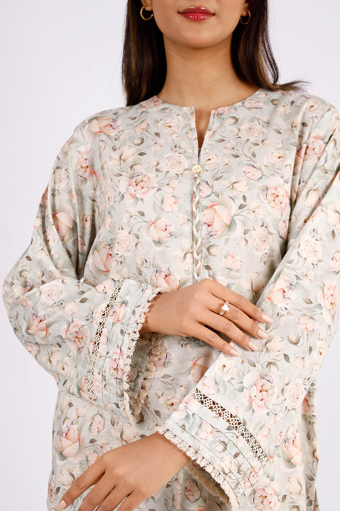 Printed Lawn Stitched 2 Piece (Shirt/Trouser) - Image 6