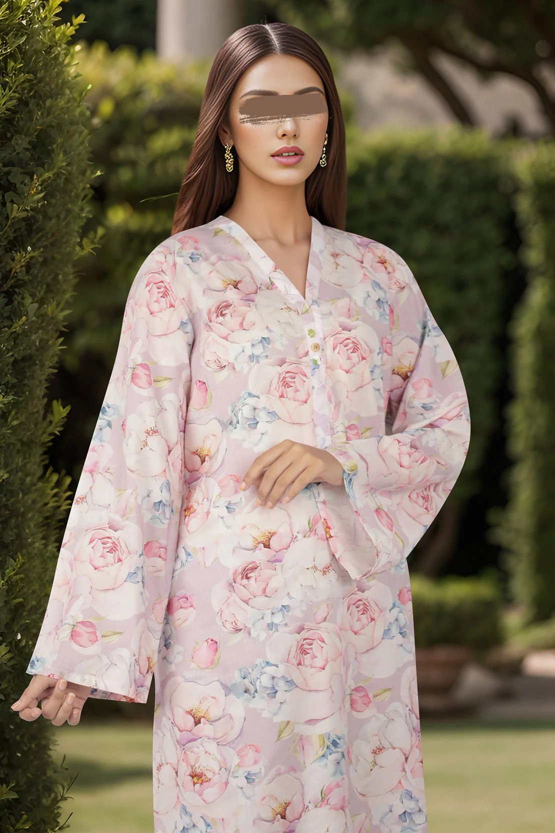 Printed Lawn Stitched 2 Piece (Shirt/Trouser) - Image 2