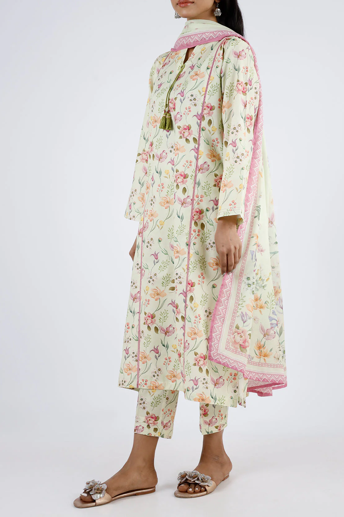 Printed Lawn Stitched 2 Piece (Shirt/Trouser) - Image 2