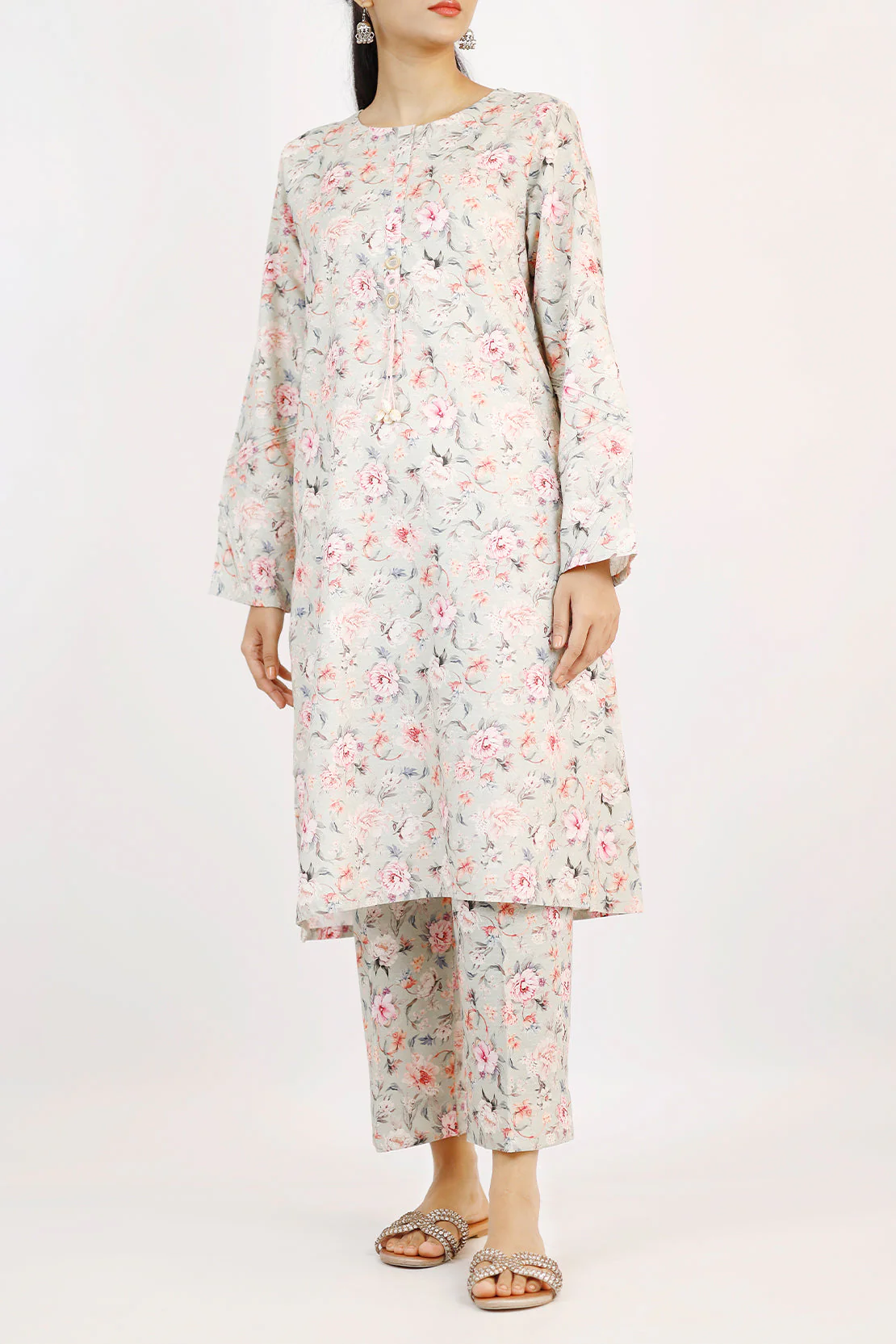 Printed Lawn Stitched 2 Piece (Shirt/Trouser)
