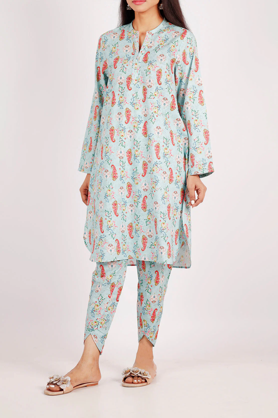 Printed Lawn Stitched 2 Piece (Shirt/Trouser) - Image 2